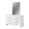 Polonius 6 Drawer Dresser Cabinet With Mirror Frame